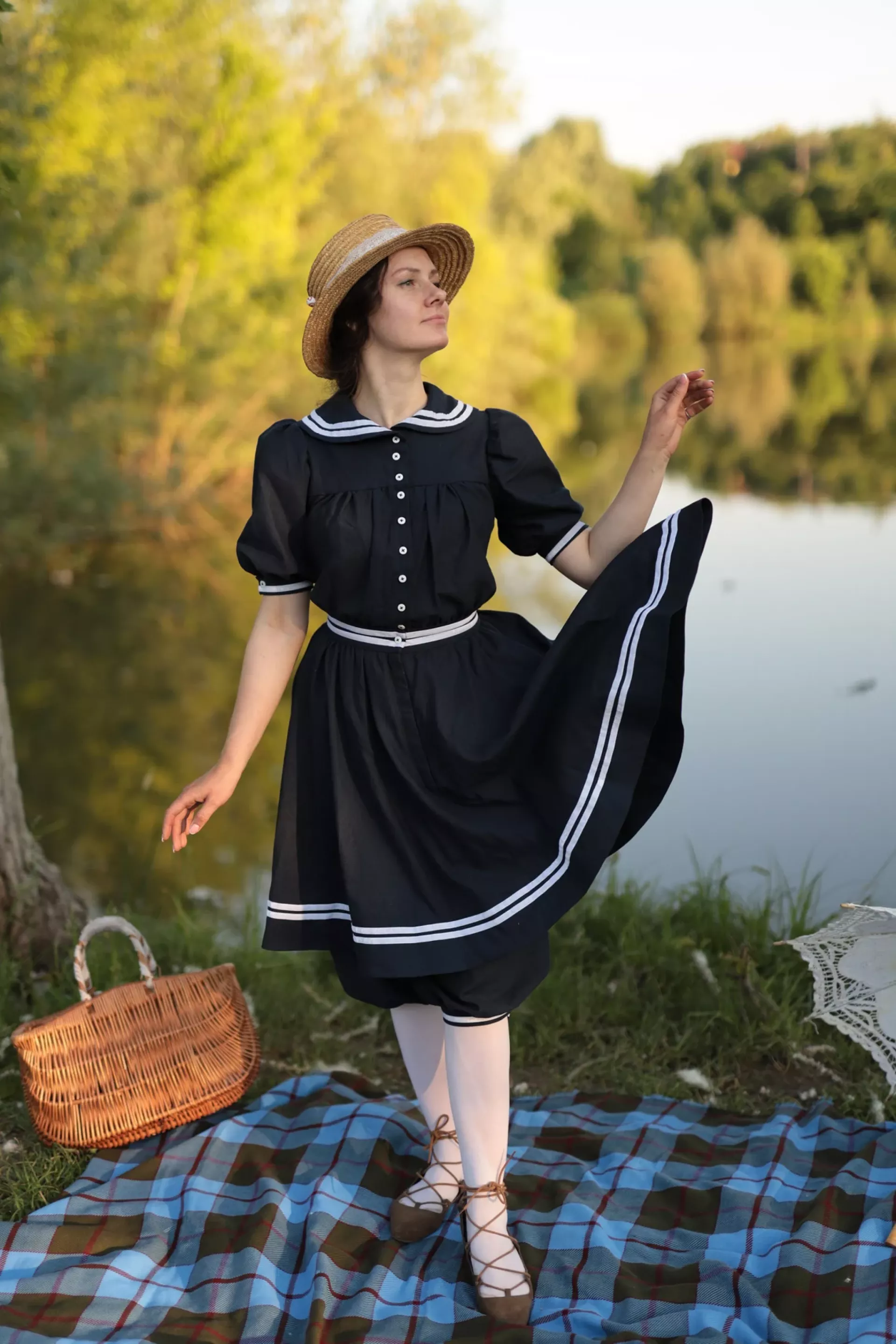 Buy Swimming suit Amelia in Edwardian Viktorian style Find Gibson apparel at Gibson Girl Shop Gibsongirldress